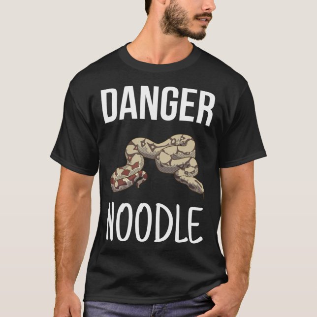 Gefahr Noodle Herpetologe Ophidian Snake T-Shirt (Vorderseite)