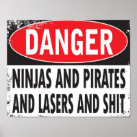 GEFAHR! Poster (klein)