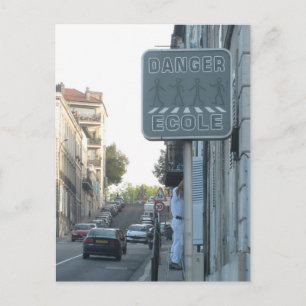 Gefahr! Postkarte