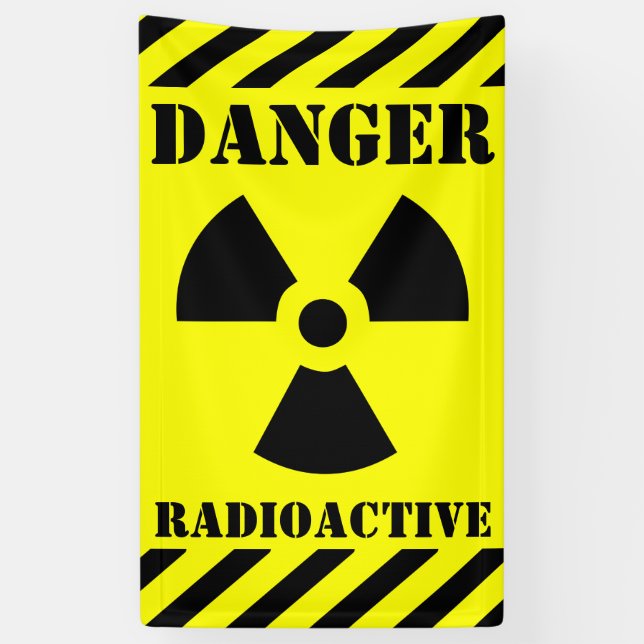 Gefahr radioaktives Signal Halloween Banner (Vertikal)