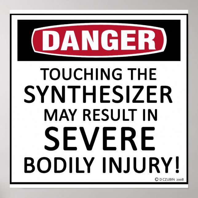 Gefahr Synthesizer Poster (Vorne)