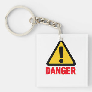 GEFAHR – Warnschild Design Schlüsselanhänger