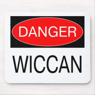 Gefahr - Wiccan Lustiger Hexen T-Shirt Hut Tasse S Mousepad