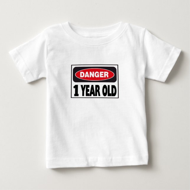 Gefahr Zeichen 1 Jahr alt Baby T-shirt (Vorderseite)