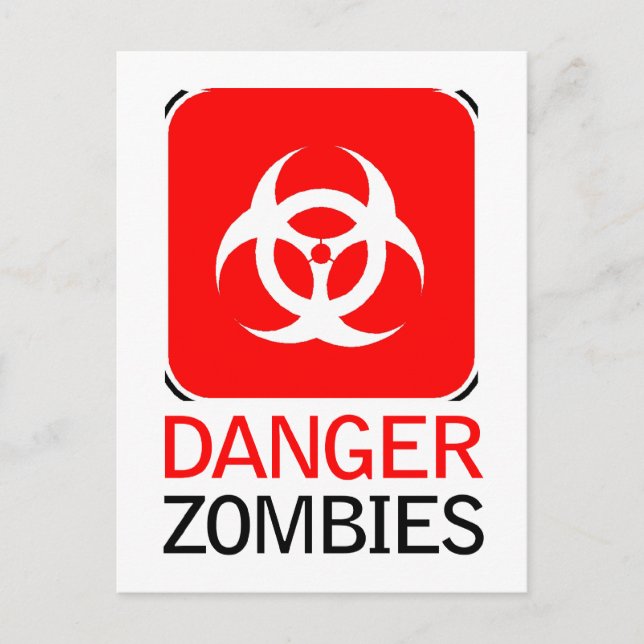 Gefahr Zombies Postkarte (Vorderseite)