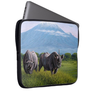 Gefährdete Arten Rhinoceros Laptopschutzhülle