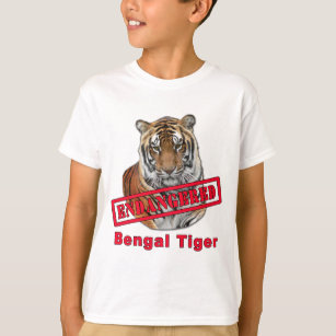 Gefährdete Bengalische Tiger-Produkte T-Shirt