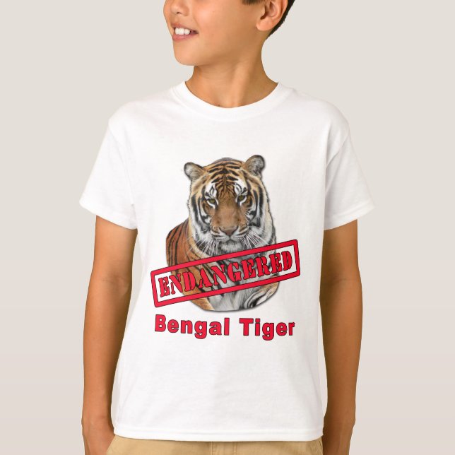 Gefährdete Bengalische Tiger-Produkte T-Shirt (Vorderseite)