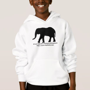 Gefährdete Elefanten Hanes scherzt Hoodie