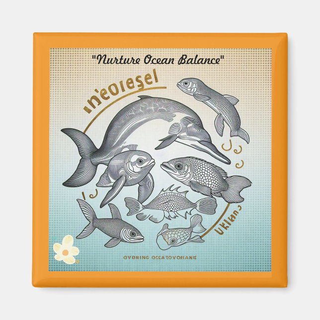 "gefährdete Gemische des Ozeans" Magnet (Vorne)