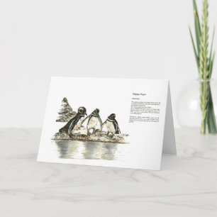 Gefährdete handgemalte Druckpinguine Danke