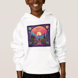 "Gefährdete Pflanze Kontur T-Shirts: Schwarz-Weiß- Hoodie
