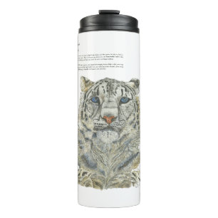 gefährdete Schneeleoparden Thermosbecher