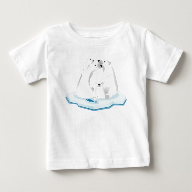 Gefährdete Tiere - Eisbär Baby T-shirt (Vorderseite)
