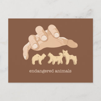 Gefährdete Tiere Postkarte