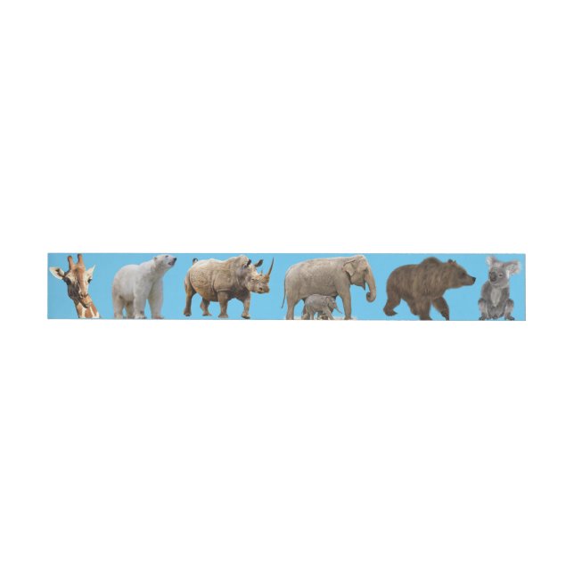 Gefährdete Tiere Rundum-Adressaufkleber (Person)