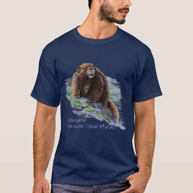 Gefährdete Vancouver Island Marmot T-Shirt (Vorderseite)