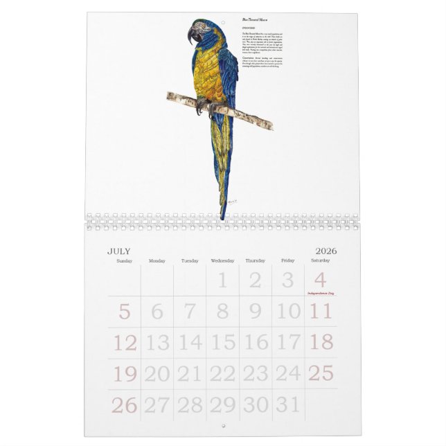 Gefährdete Wildtiersammlung Kalender (Jul 2026)