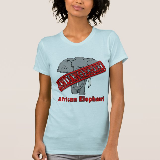 Gefährdeter tierischer afrikanischer Elefant T-Shirt (Vorderseite)