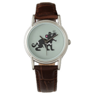 gefährdetes Tier - Tasmanisches DEVIL - Australien Armbanduhr