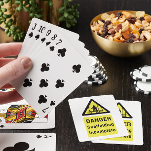 Gefahren beim Gerüst unvollständiger Standortwarnu Spielkarten