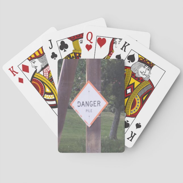 Gefahren beim Zeichnen von Karten Spielkarten (Rückseite)