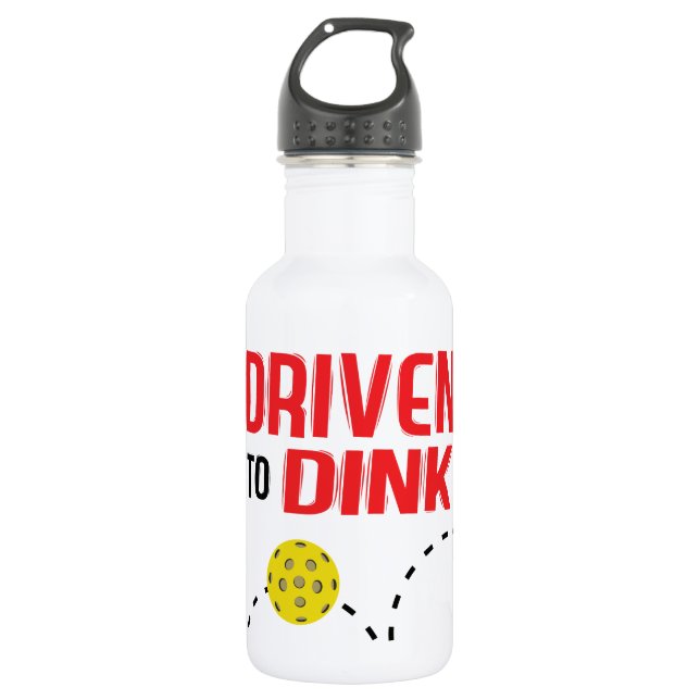 "Gefahren Dink" Pickleball zur Wasser-Flasche Edelstahlflasche (Vorderseite)