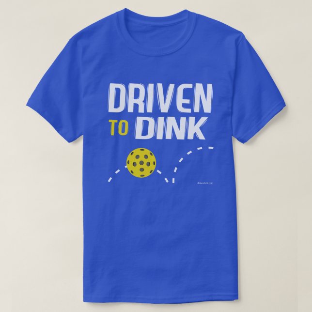 "Gefahren zu Dink" Pickleball Shirt (Design vorne)