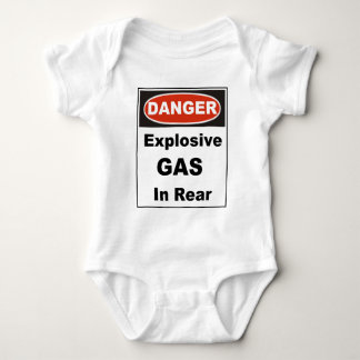 Gefahrenexplosives Gas in der Rückseite Baby Strampler