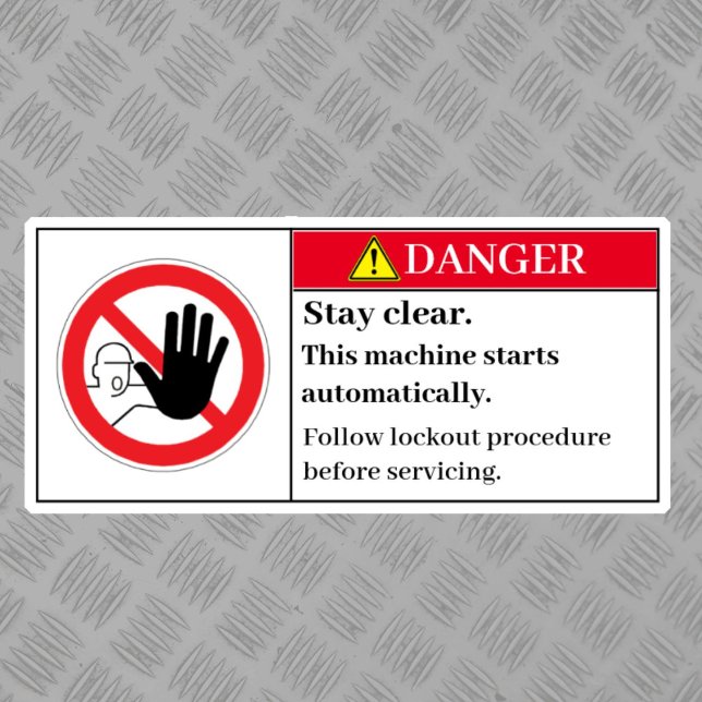 Gefahrenhinweis Bleibe Aufkleber (Von Creator hochgeladen)