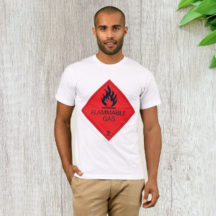 Gefahrenhinweis für das Gefahrenschild "Flammbare T-Shirt