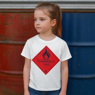Gefahrenhinweis für das Gefahrenschild "Flammbare  T-Shirt