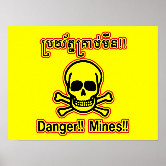 Gefahrenminen-Poster Poster (Vorne)