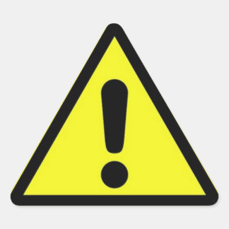 Gefahrenschild Dreieckiger Aufkleber