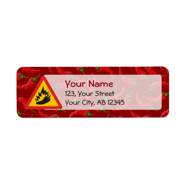 Gefahrenschild für scharfe Pfeffer (Vorne)