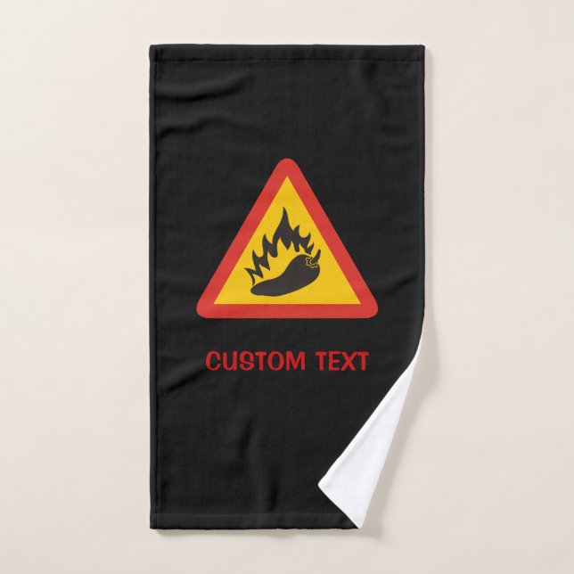 Gefahrenschild für scharfe Pfeffer Badhandtuch Set (Handtuch)