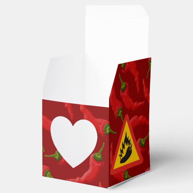 Gefahrenschild für scharfe Pfeffer Geschenkschachtel (Geöffnet)