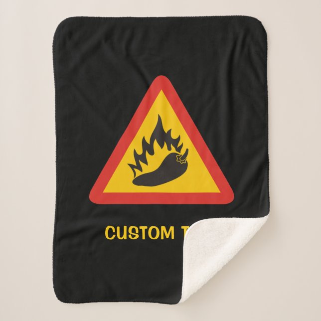 Gefahrenschild für scharfe Pfeffer Sherpadecke (Vorderseite)