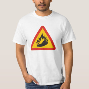 Gefahrenschild für scharfe Pfeffer T-Shirt