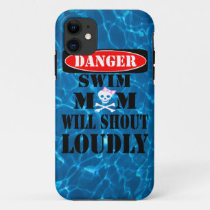 Gefahrenswim-Mama schreit laut anrufen Fall iPhone 11 Hülle