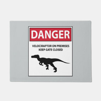 Gefahrensymbol (Raptoren) Fußmatte