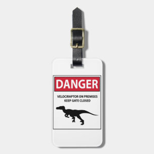 Gefahrensymbol (Raptoren) Gepäckanhänger