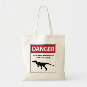Gefahrensymbol (Raptoren) Tragetasche