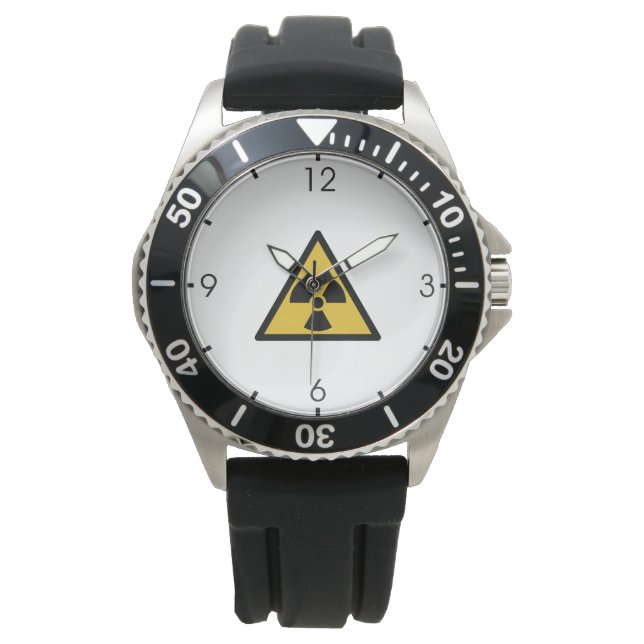 Gefahrenwarnsymbol (Radioaktivität) Armbanduhr (Vorderseite)