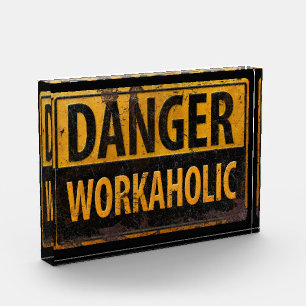 Gefahrenzeichen WORKAHOLIC - Gefahrenzeichen Fotoblock