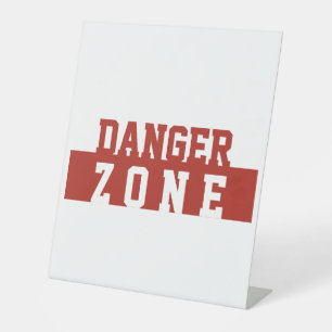 Gefahrenzone / Minimalistisches modernes einfaches Sockelschild