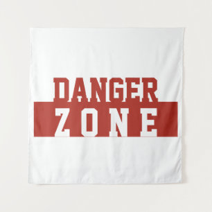 Gefahrenzone / Minimalistisches modernes schlichte Wandteppich