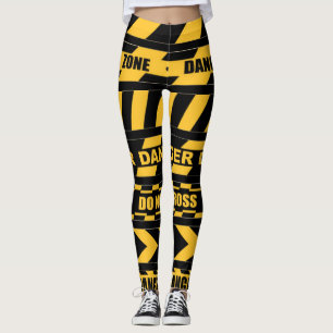 Gefahrenzonen-Vorsichtband-Entwurfs-Leggings Leggings