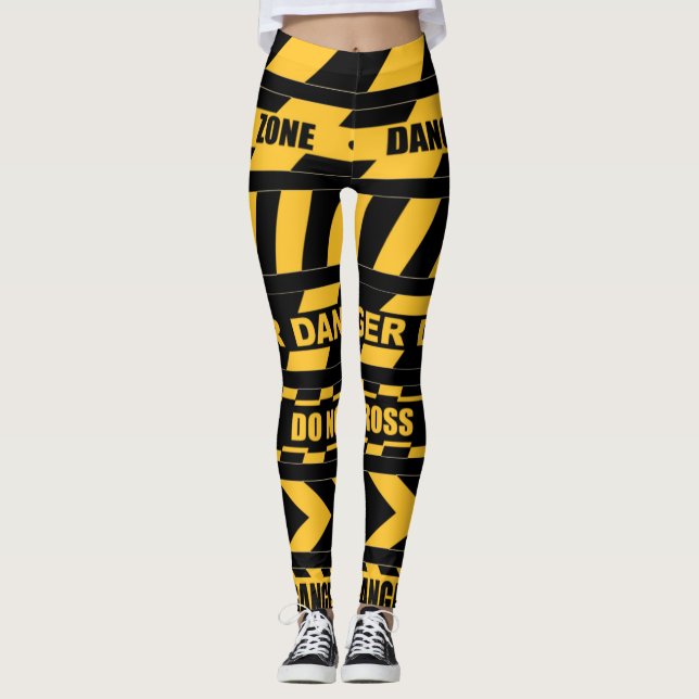 Gefahrenzonen-Vorsichtband-Entwurfs-Leggings Leggings (Vorderseite)