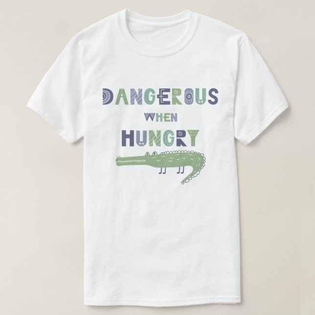 Gefährlich beim hungrigen Babyalligator T-Shirt (Design vorne)